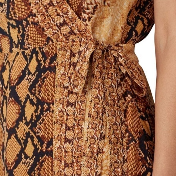 Joie Bethwyn Snakeskin-Print Wrap short sleeve Dress - Picture 5 of 11
